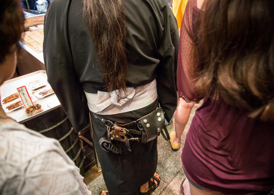 Samurai with utility belt