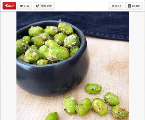 crispy parmesan edamame