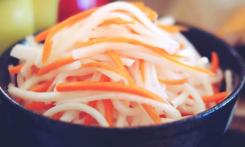 Namasu - daikon carrots pickled salad