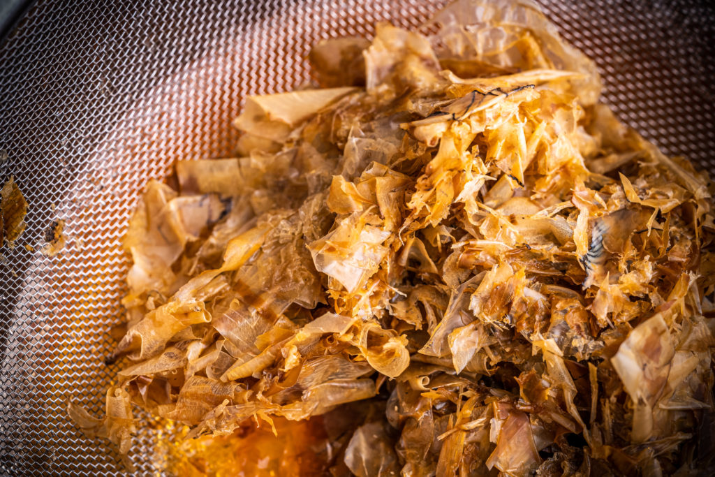 strained katsuobushi
