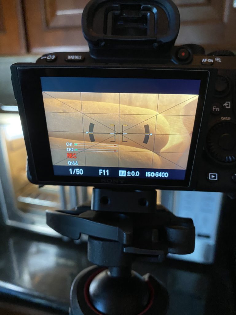 filming bread baking