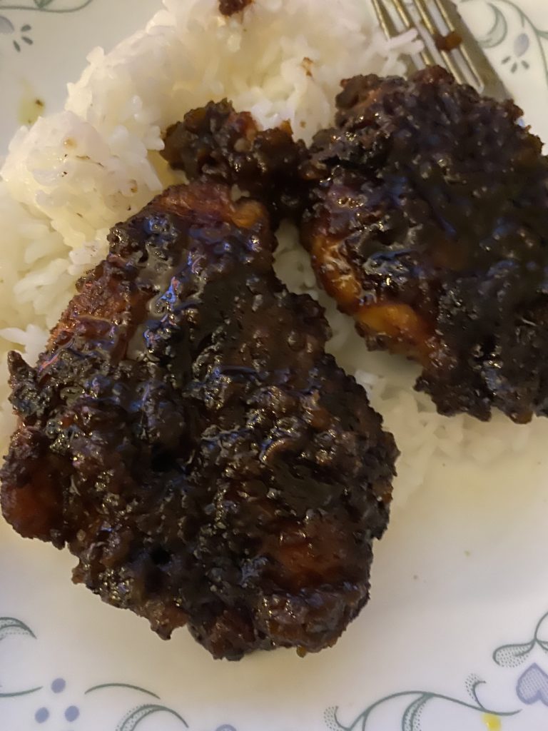 teriyaki chicken over white rice