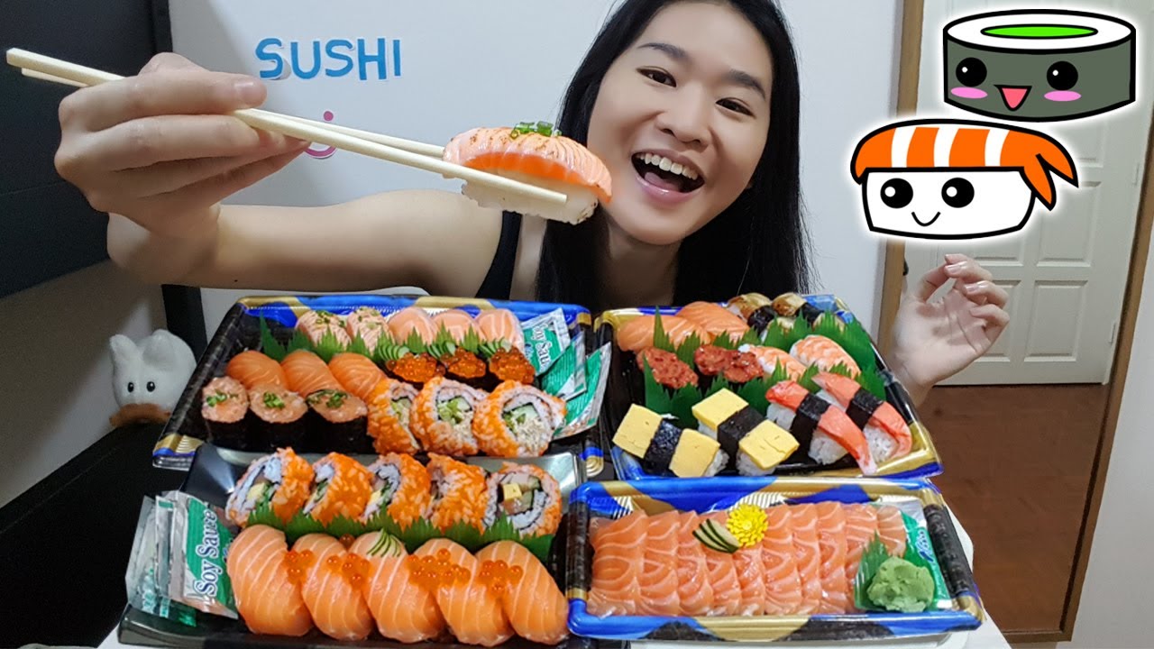 Sushi & Sashimi * Mukbang * Eating Show - Addicted to Sushi.