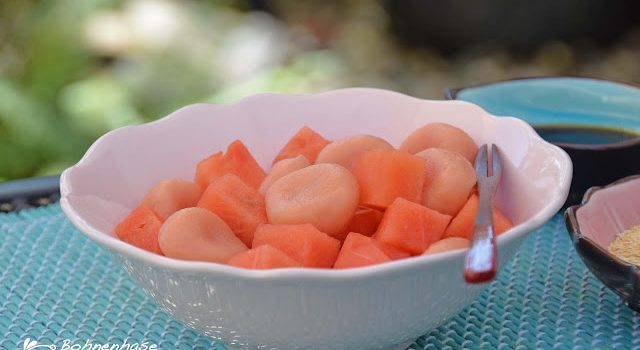 Suika Shiratama / Watermelon Rice Flour Dumplings / スイカ白玉