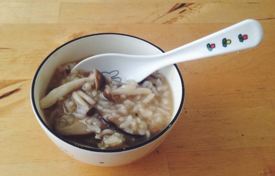 Shiitake and Shimeji Mushroom Okayu