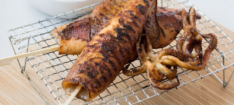 Ikayaki (Japanese Grilled Squid)