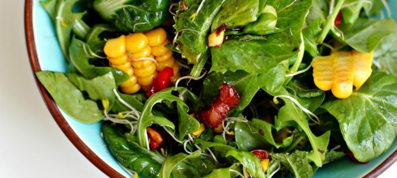 Shoots and Sprout Salad with Chorizo