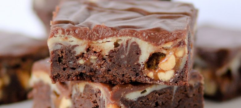 Snickers Cheesecake Fudge Brownies