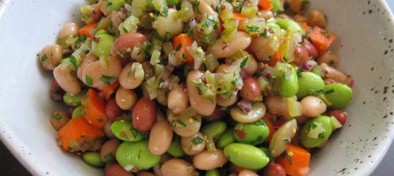 Mixed Beans Mustard Salad | Hiroko's Recipes