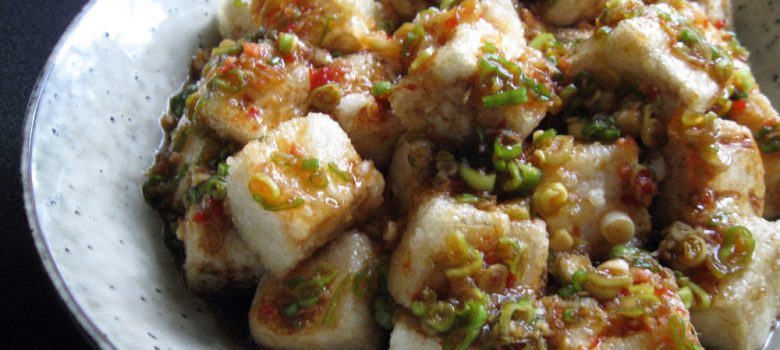 Fried Tofu With Spicy Garlic Sauce – Hiroko's Recipes