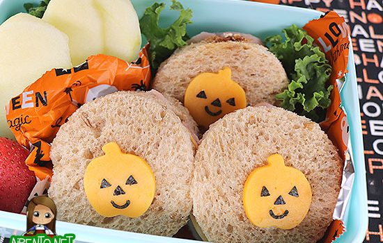 Jack-o’-Lantern Sammies Bento