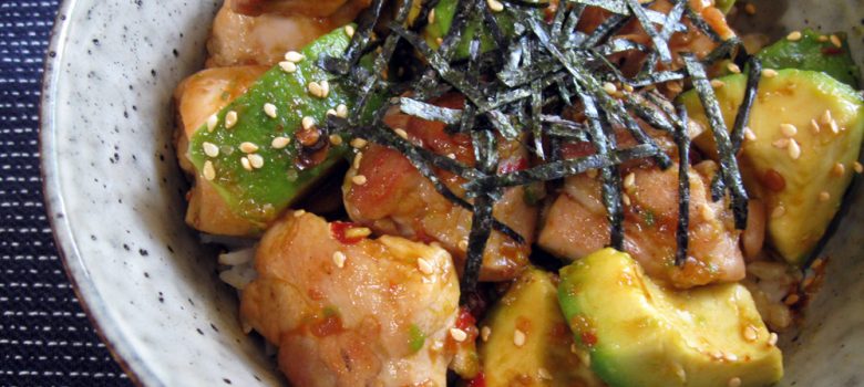 Garlic Teriyaki Chicken & Avocado Rice Bowl – Hiroko's Recipes