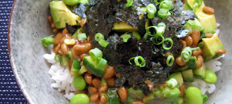 Spicy Natto & Avocado Rice Bowl – Hiroko's Recipes
