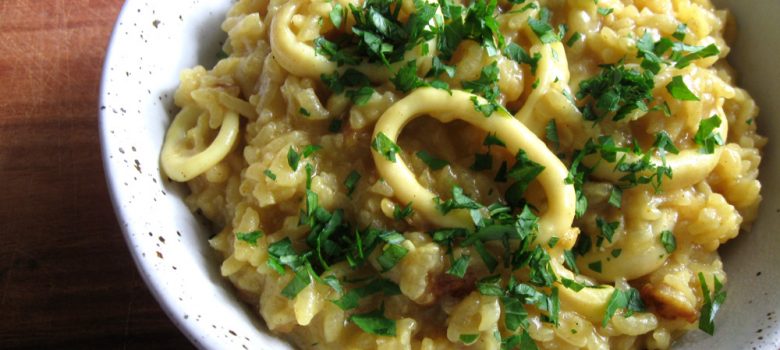 Curry Flavoured Squid Sloppy Rice – Hiroko's Recipes