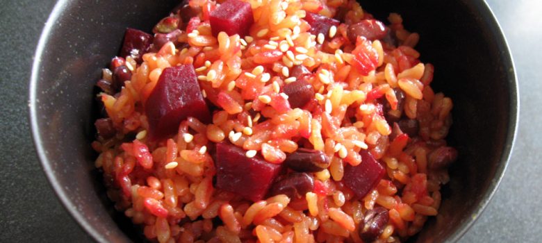 Beetroot & Azuki Rice – Hiroko's Recipes