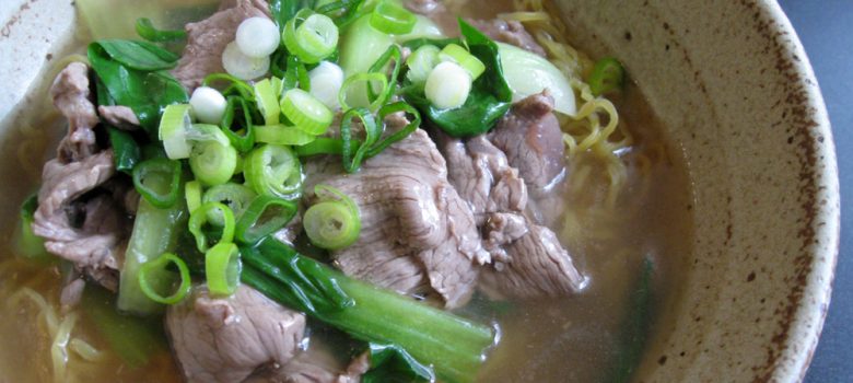 Beef & Bok Choy Ramen Soup – Hiroko's Recipes