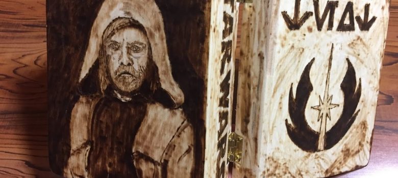 Wood burning art of Star Wars