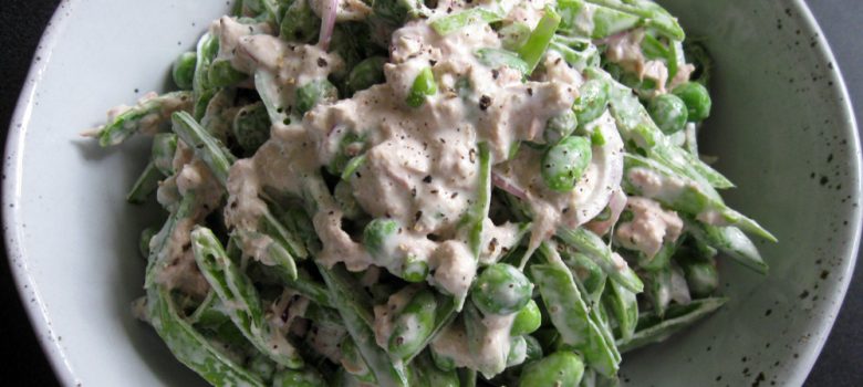 Snow Peas, Edamame & Tuna Salad – Hiroko's Recipes