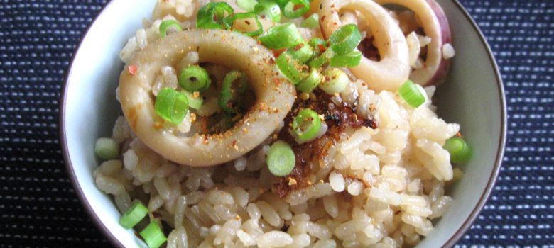 Squid Takikomigohan – Hiroko's Recipes