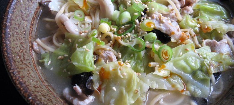 Pork & Cabbage ‘Tonkotsu’ Ramen Soup – Hiroko's Recipes