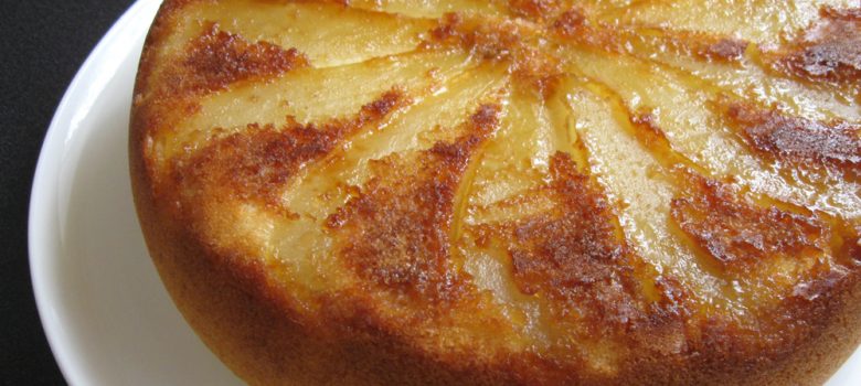 Rice Cooker Pear Upside-down Cake – Hiroko's Recipes