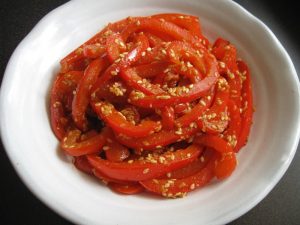 ‘Goma-ae’ Red Capsicum – Hiroko's Recipes