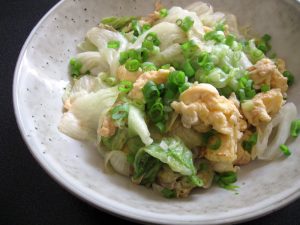 Stir-fried Iceberg Lettuce & Egg – Hiroko's Recipes