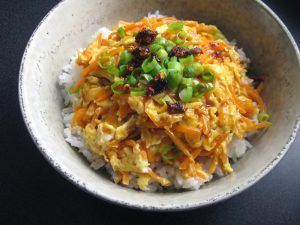 Carrot Scrambled Egg Rice Bowl – Hiroko's Recipes