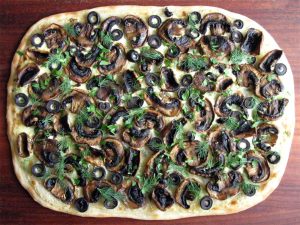 Mushroom & Black Olive Flammkuchen – Hiroko's Recipes