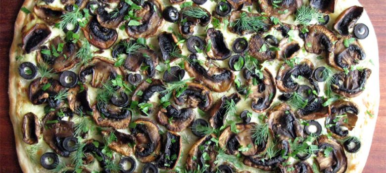 Mushroom & Black Olive Flammkuchen – Hiroko's Recipes