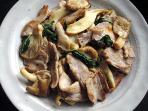 Sautéed Pork & Oyster Mushrooms with Sage – Hiroko's Recipes