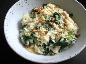 Spinach Risotto – Rice Cooker Method – Hiroko's Recipes