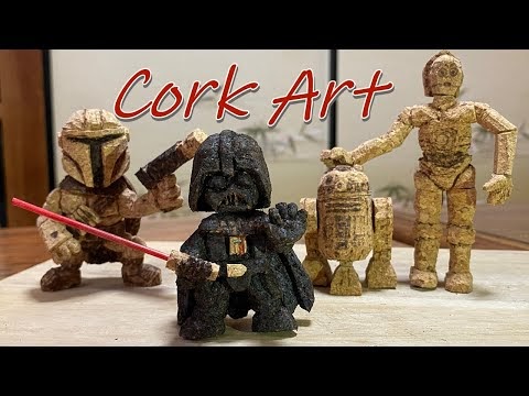Here is something new! How to carve champagne cork into your favolite charactor!