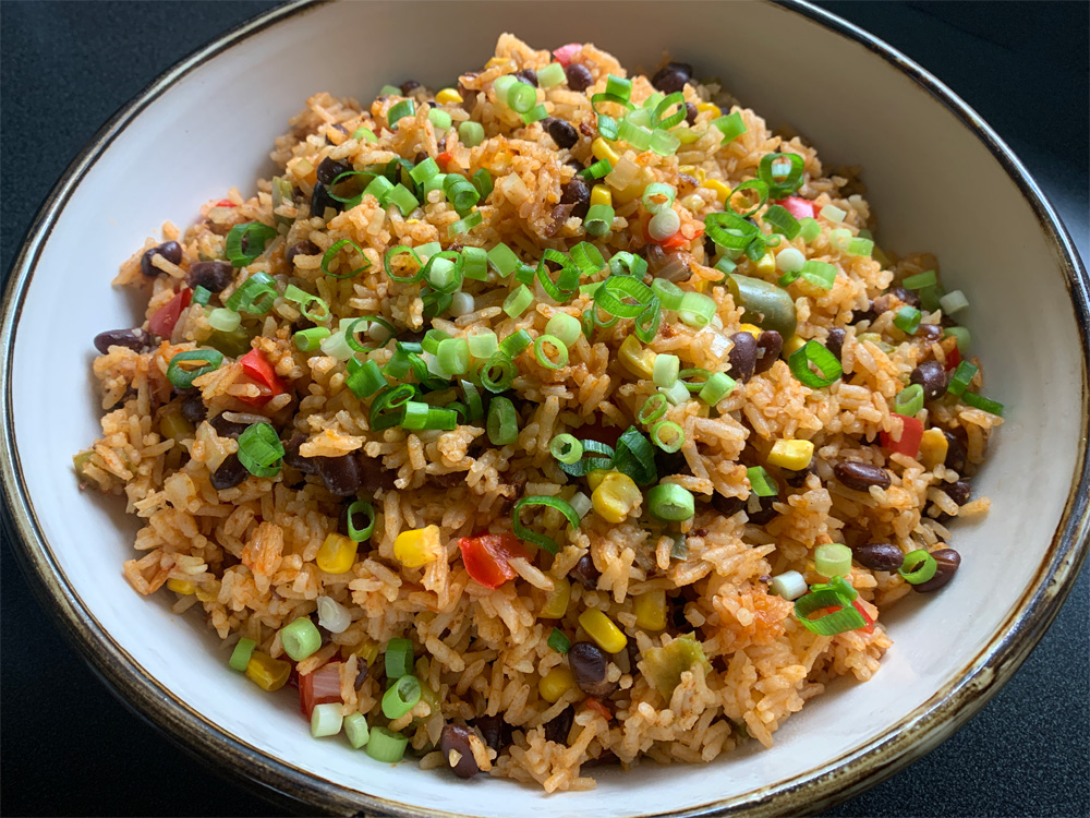 Capsicum, Corn & Black Bean Rice – Hiroko's Recipes