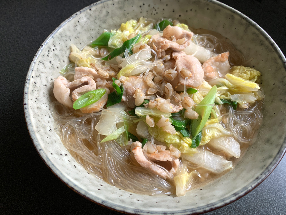 Pork & Wombok Harusame Soup – Hiroko's Recipes