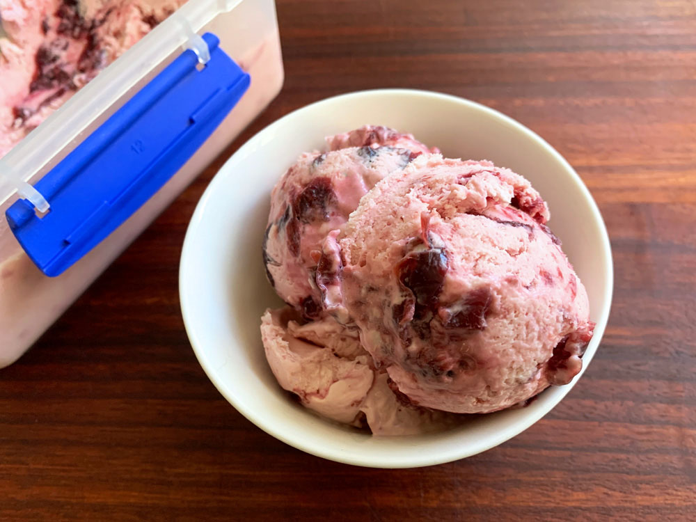 Super Easy Cherry Jam & Yoghurt Ice Cream – Hiroko's Recipes