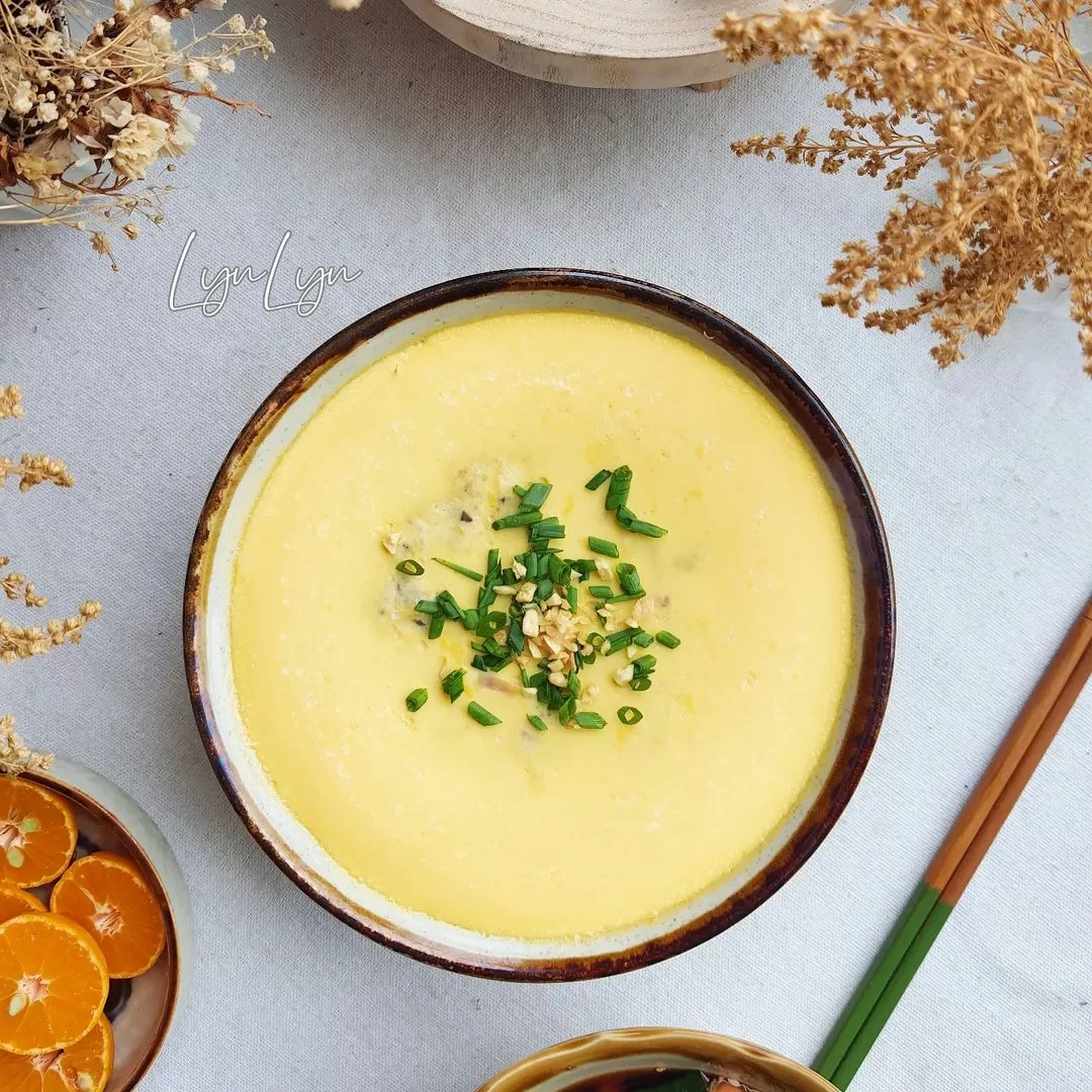 Steamed Egg with Minced Pork 1