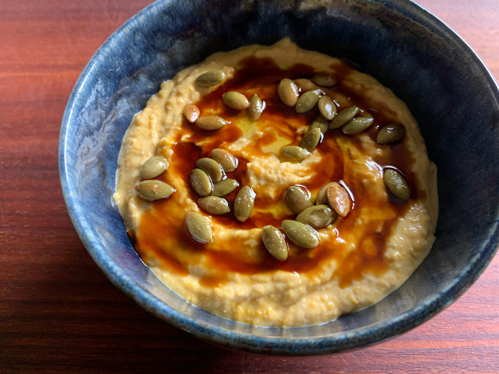 Pumpkin Hummus with Pomegranate Molasses – Hiroko's Recipes