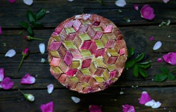 Rhubarb Cardamom Rose<br/> Upside-Down Cake Rhubarb Cake