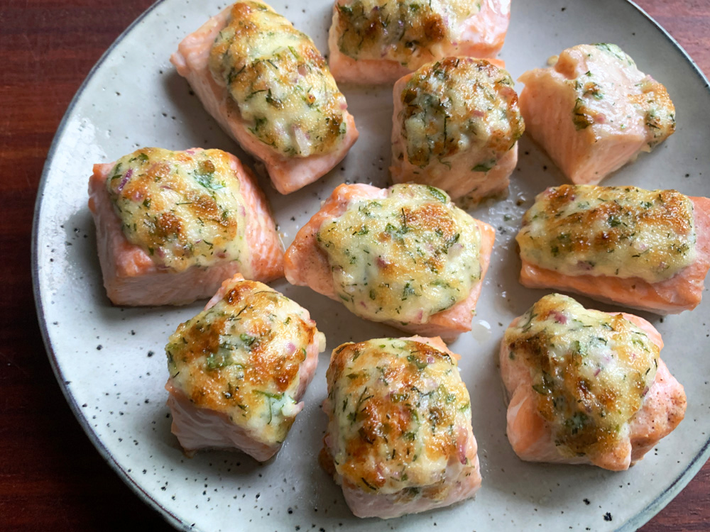 Baked Salmon with Dill & Parmesan Mayo Sauce – Hiroko's Recipes