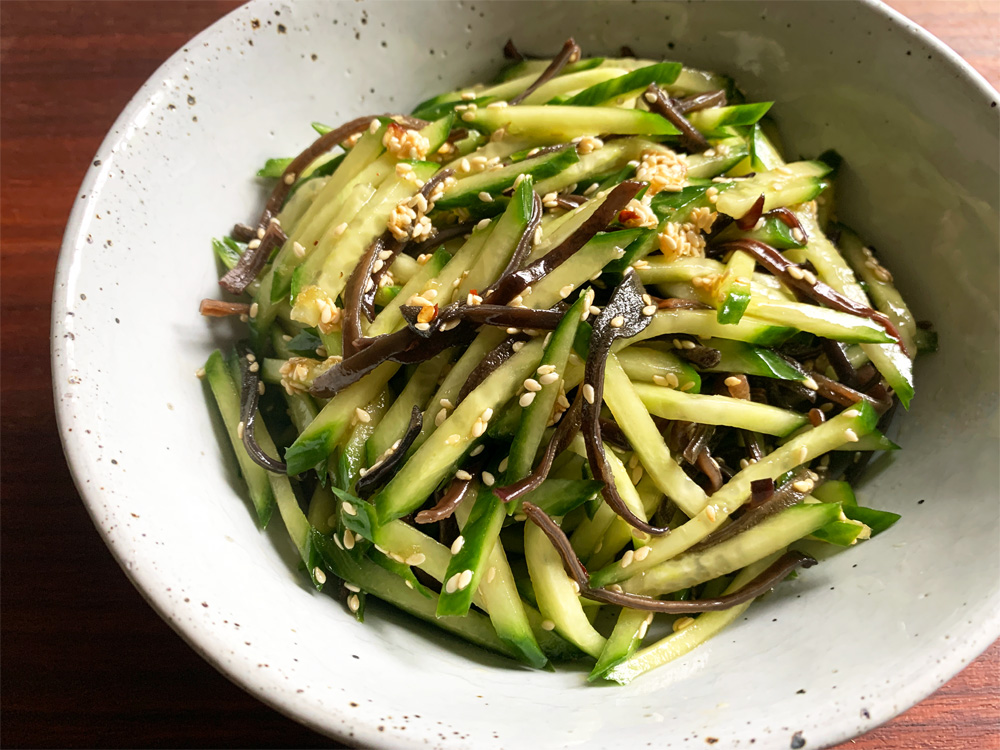 Black Fungus & Cucumber Namul – Hiroko's Recipes