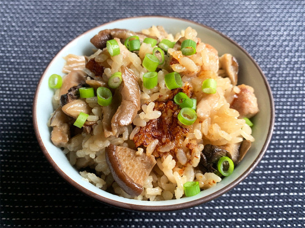 Dried Mushrooms & Chicken Takikomigohan – Hiroko's Recipes