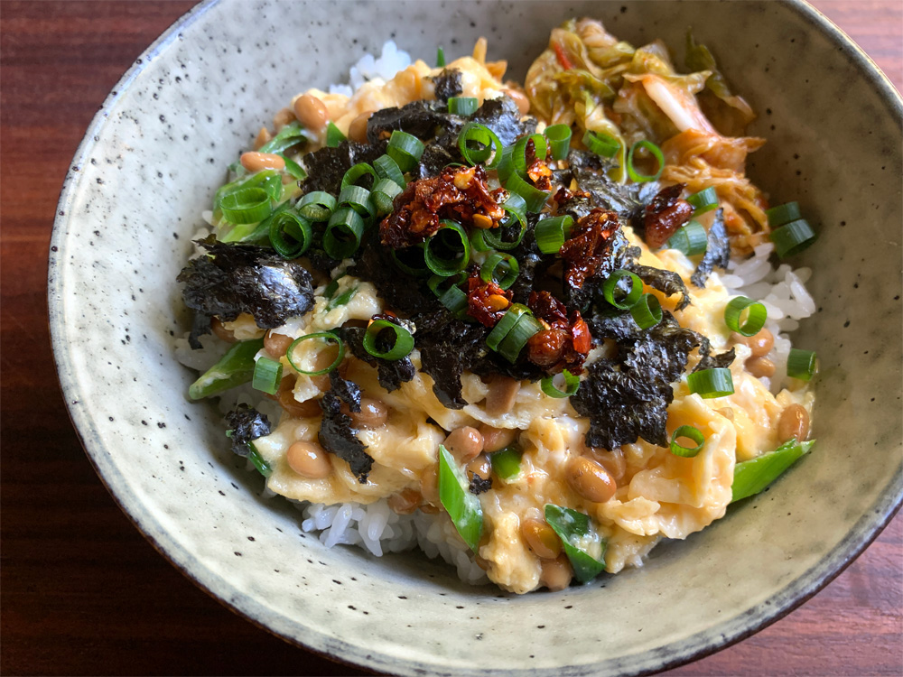 Egg & Nattō Rice Bowl – Hiroko's Recipes