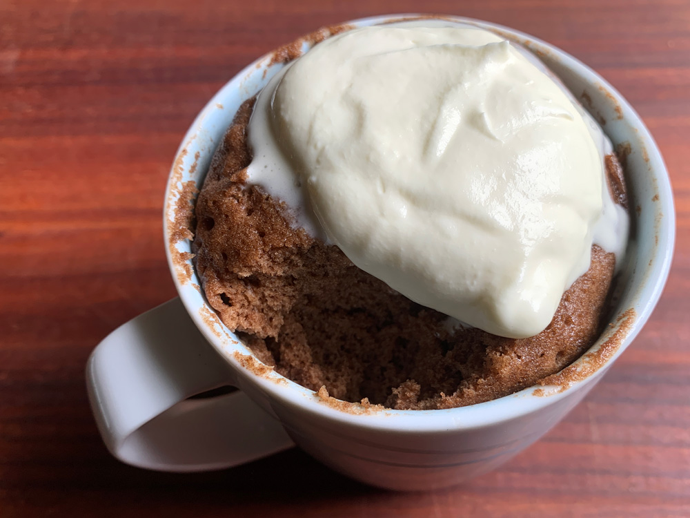 Chocolate Mug Cake (No Chocolate) – Hiroko's Recipes