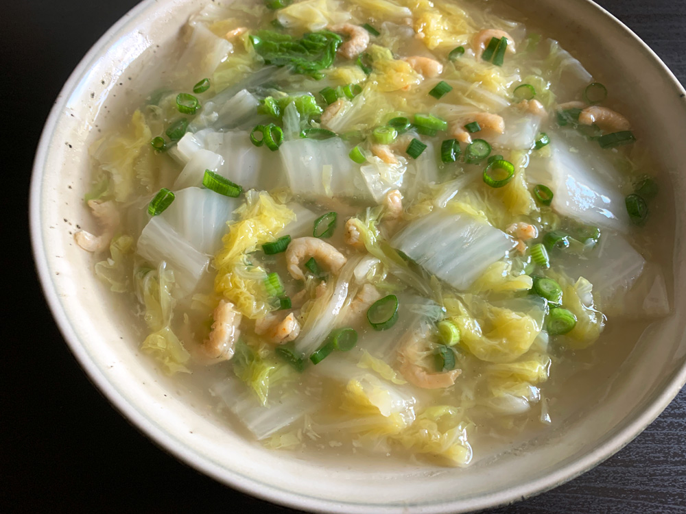 Simmered Wombok & Dried Shrimps – Hiroko's Recipes