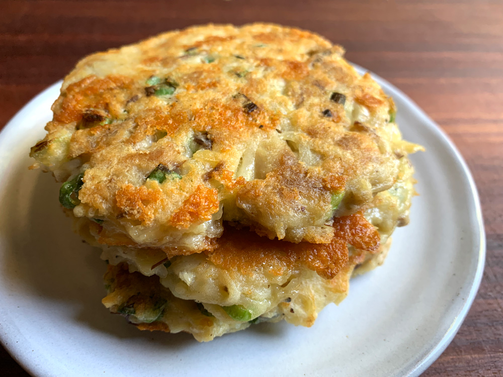 Cheesy Potato & Mackerel Pancakes – Hiroko's Recipes
