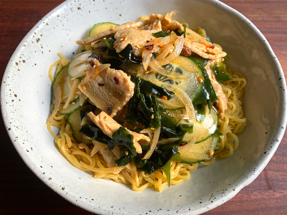 Pork, Wakame & Cucumber Cold Ramen – Hiroko's Recipes
