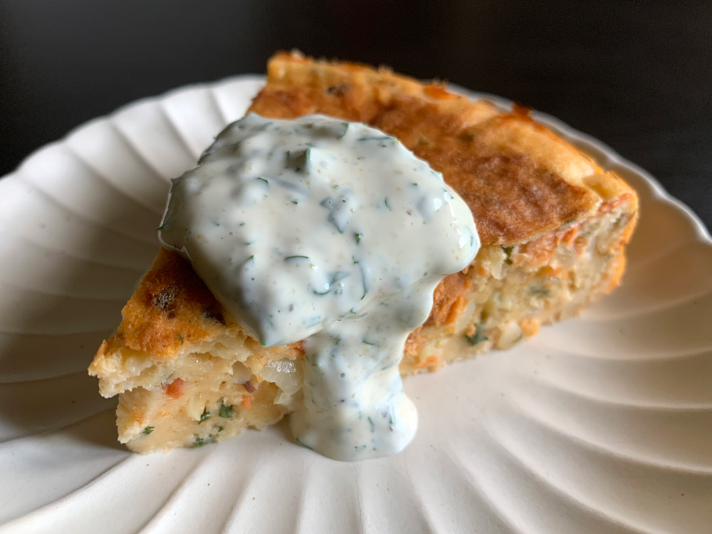 Rice Cooker Salmon & Sour Cream Frittata – Hiroko's Recipes