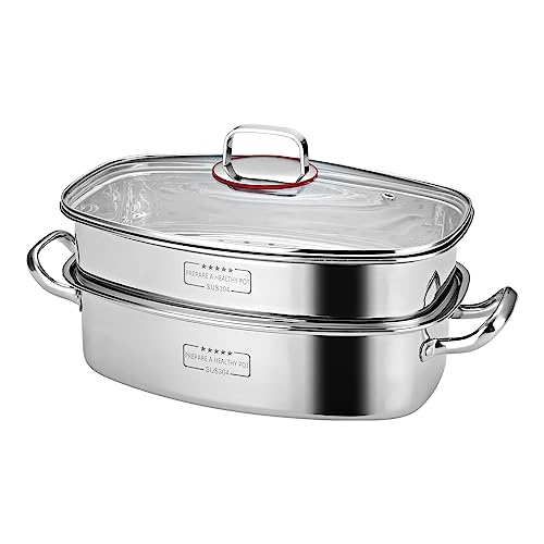 Eglaf 2-Tier Stainless Steel Fish Steamer