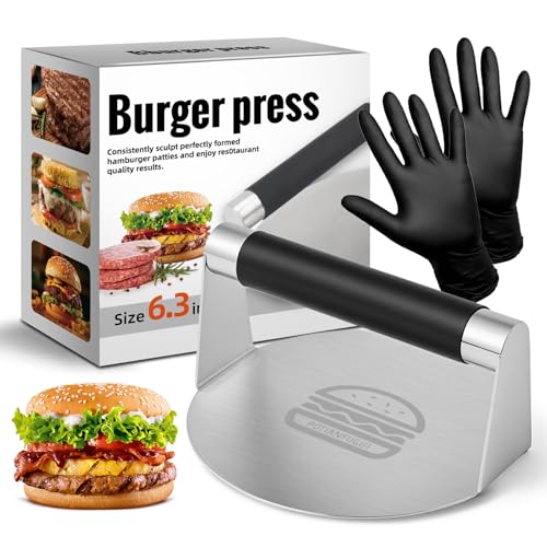 POTIANFUGUI 304 Stainless Steel Smash Burger Press